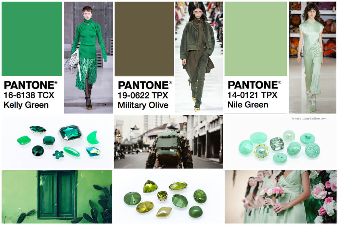 Green Fashion Inspiration: Three Green Color Trends for 2018