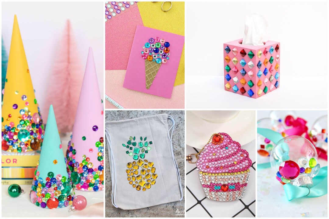 6 Cute & Colorful Rhinestone Craft Ideas - SUNMEI BUTTON