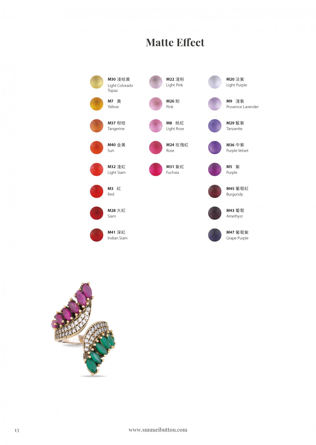 What Color Is Rhinestone? Complete Rhinestone Color Chart - SUNMEI BUTTON